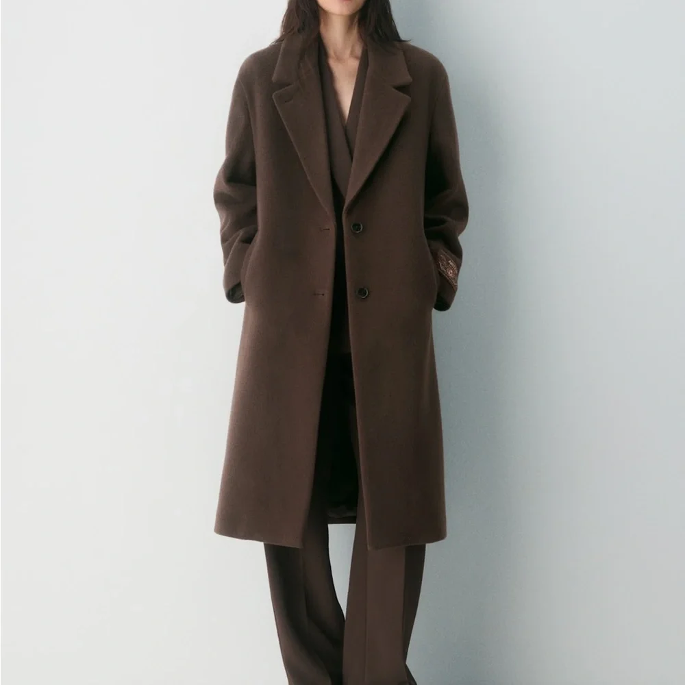 Aritzia brown pea coat - Picture 1 of 16